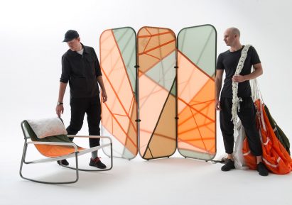 Layer and Raeburn create furniture collection from recycled parachutes