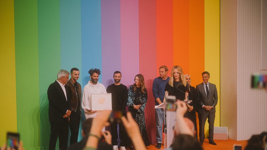 Winner of Karl Lagerfeld Prize Hed Mayner at LVMH 2019