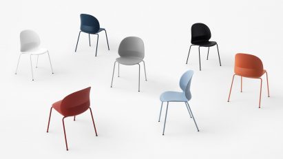 Nendo designs N02 Recycle chair for Fritz Hansen from household plastic waste