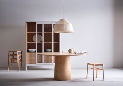 Furniture shown in Shaker-style interiors