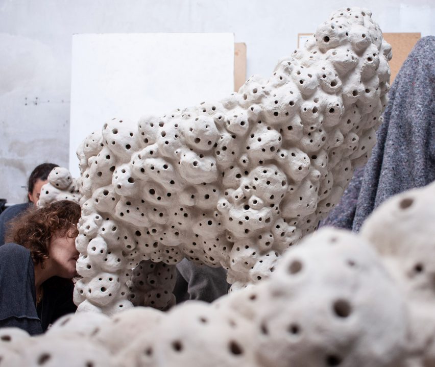 Marlène Huissoud creates sculptural "hotels" for city-dwelling insects