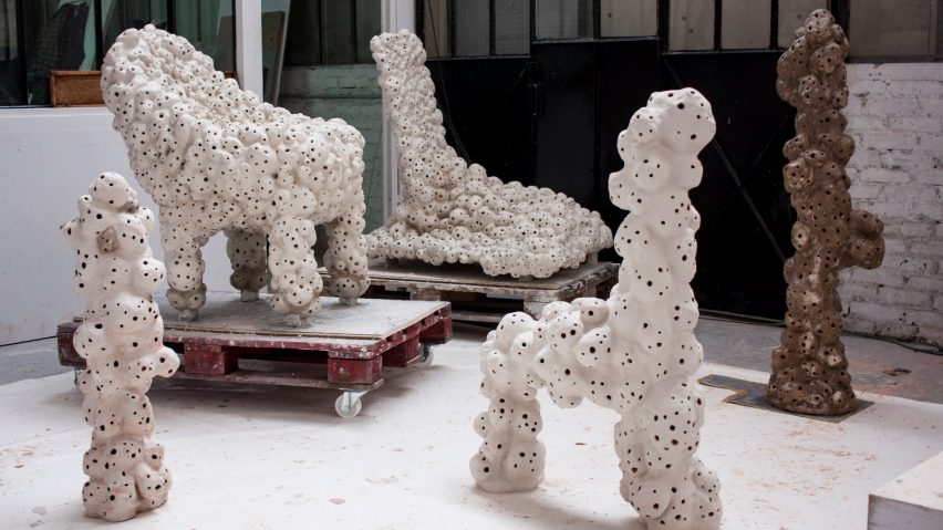 Marlène Huissoud creates sculptural "hotels" for city-dwelling insects