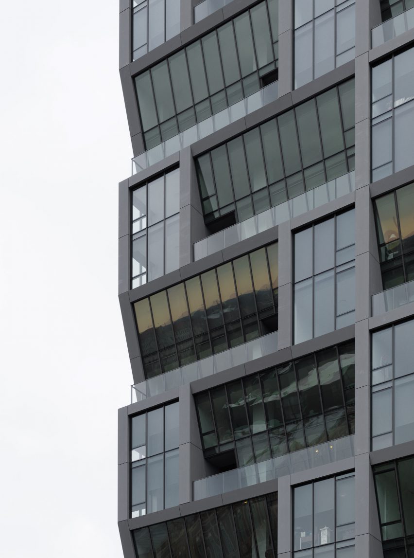 Rieder Group concrete cladding on Solstice on the Park by Studio Gang