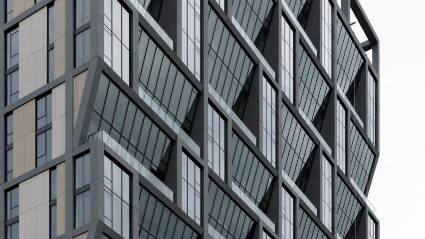 Rieder Group concrete cladding on Solstice on the Park by Studio Gang