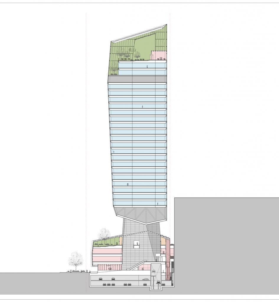 Section of Robinson Tower by Kohn Pedersen Fox KPF and Architects 61