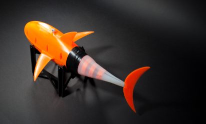 Fastest swimming robotic fish by Sander van den Berg at TU Delft