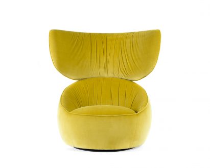 Italian designer Simone Bonanni designed the Hana armchair and Obon tables for Dutch brand Moooi