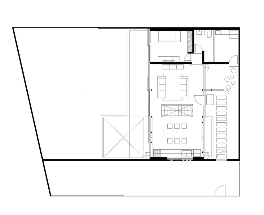 Skylight House by Rodolfo Cañas First Floor Plan
