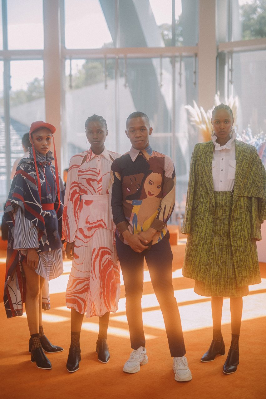 Winner of Grand Prize Thebe Magugu at LVMH 2019