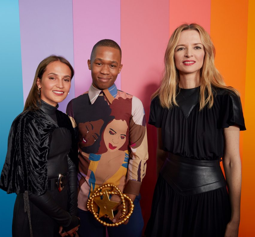 Winner of Grand Prize Thebe Magugu at LVMH 2019