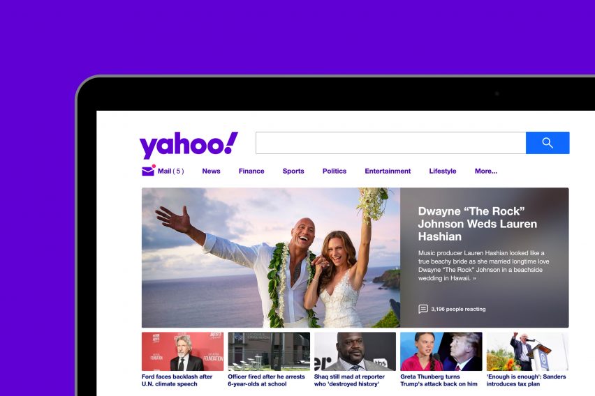 Yahoo rebrand by Pentagram