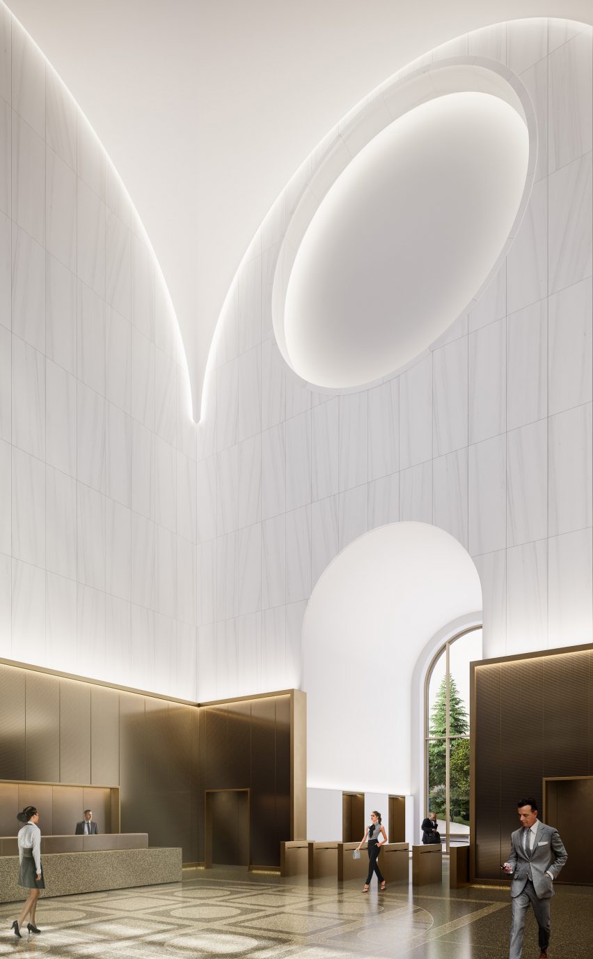 550 Madison lobby by Gensler