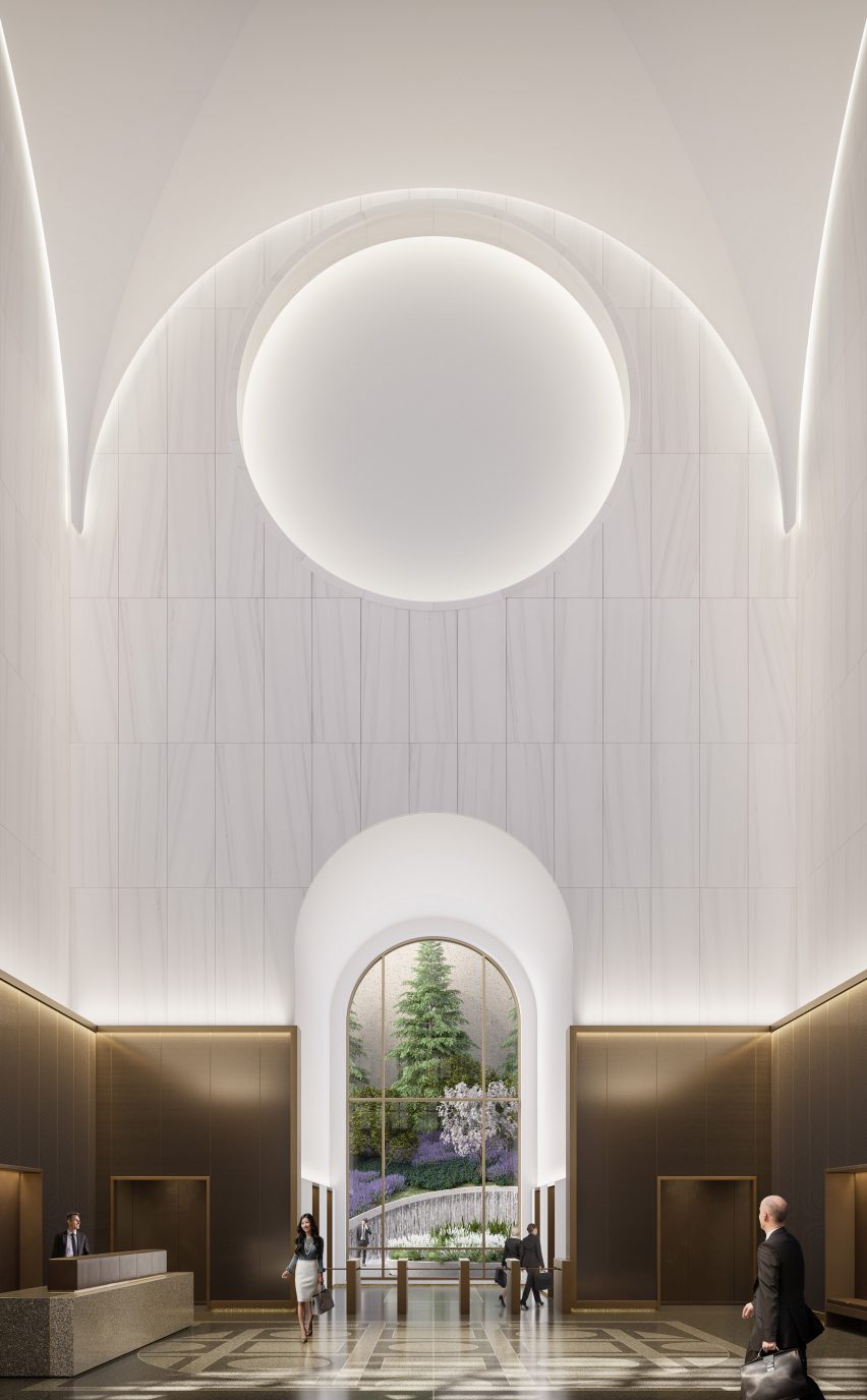 550 Madison lobby by Gensler