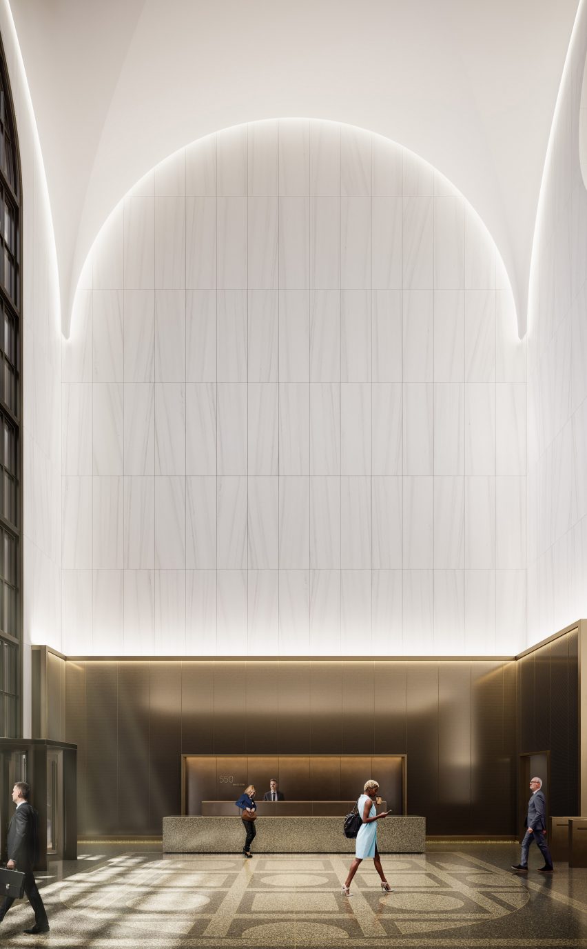 550 Madison lobby by Gensler