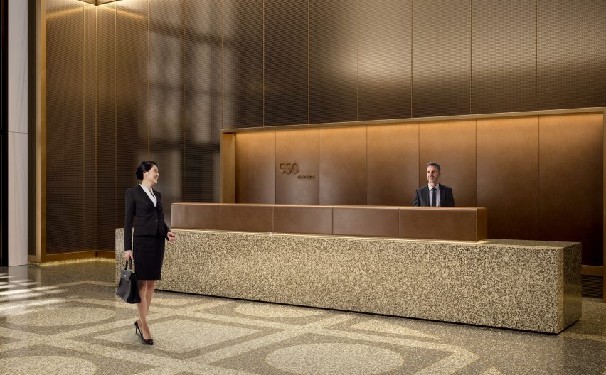 550 Madison lobby by Gensler