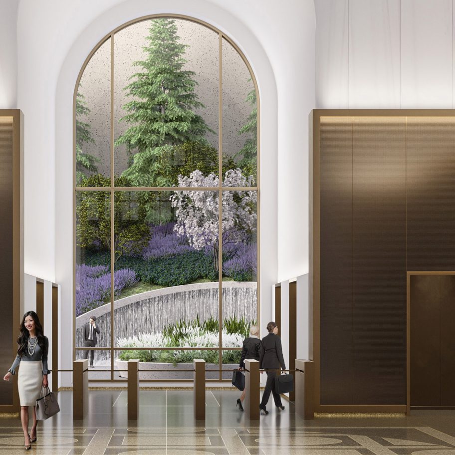 550 Madison lobby by Gensler