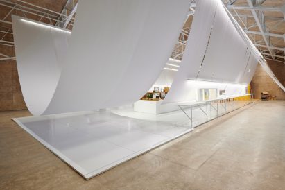 B+P Architects paper exhibition design
