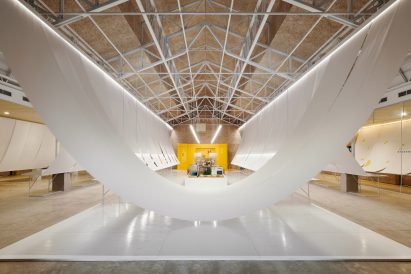B+P Architects paper exhibition design