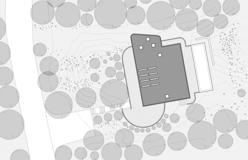 House in Amagansett by 1100 Architect Site Plan