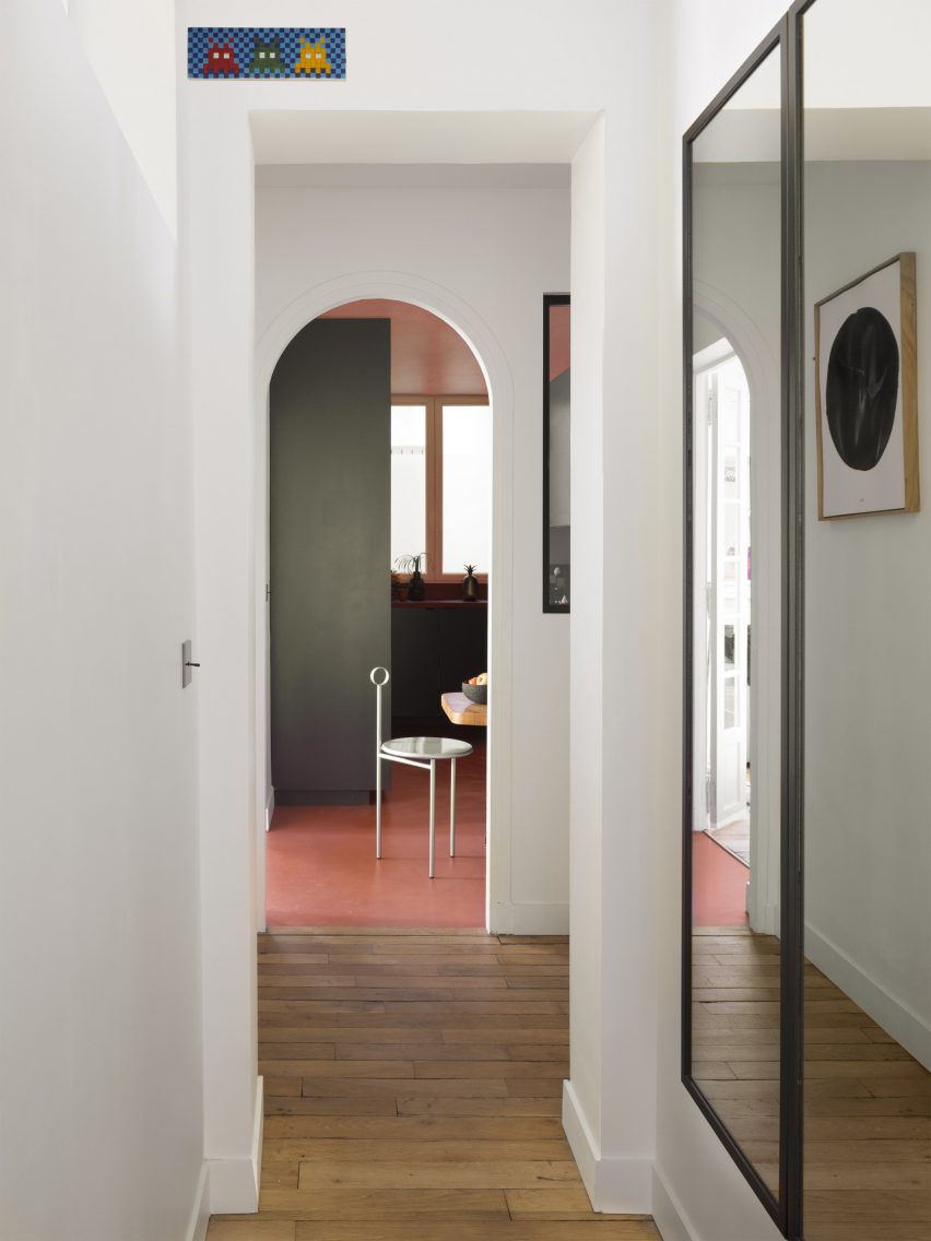 Apartment Paris Marais hallway by Sophie Dries