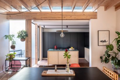 Kitchen with brick floor in South Africa