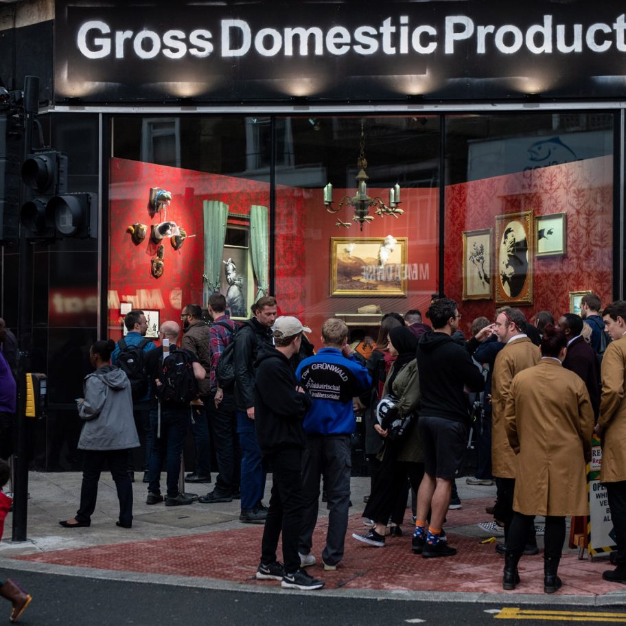 Banksy launches merchandise with Gross Domestic Product pop up
