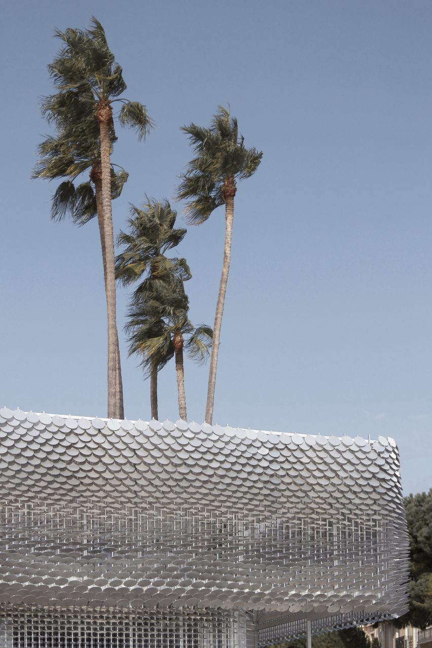 BBC Studios pavilion by Universal Design Studio and Giles Miller Studio at MIPCOM trade show in Cannes
