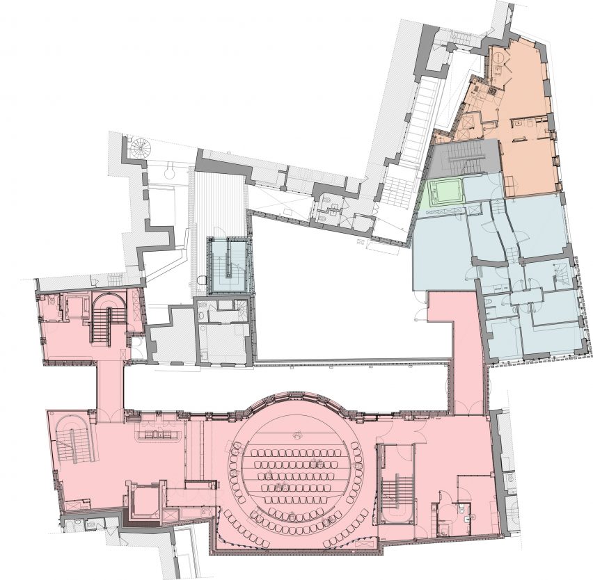 Boulevard theatre by Soda featuring a revolving auditorium