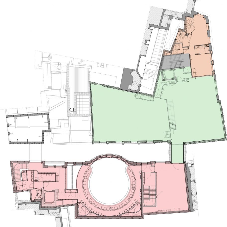 Boulevard theatre by Soda featuring a revolving auditorium