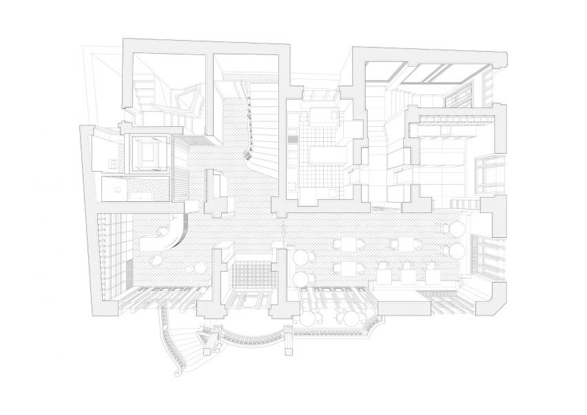 Floor plan of Casa Popeea boutique hotel by Manea Kella