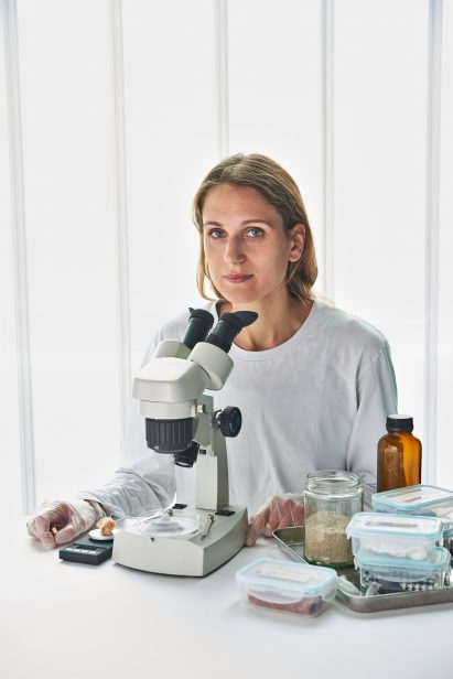 Chiara Tommencioni Pisapia uses moths to transform unwanted clothing into "precious" bio-waste material