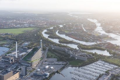 Copenhill waste-to-energy plant and ski slope by BIG in Copenhagen, Denmark