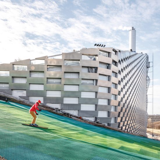 Copenhill waste-to-energy plant and ski slope by BIG in Copenhagen, Denmark