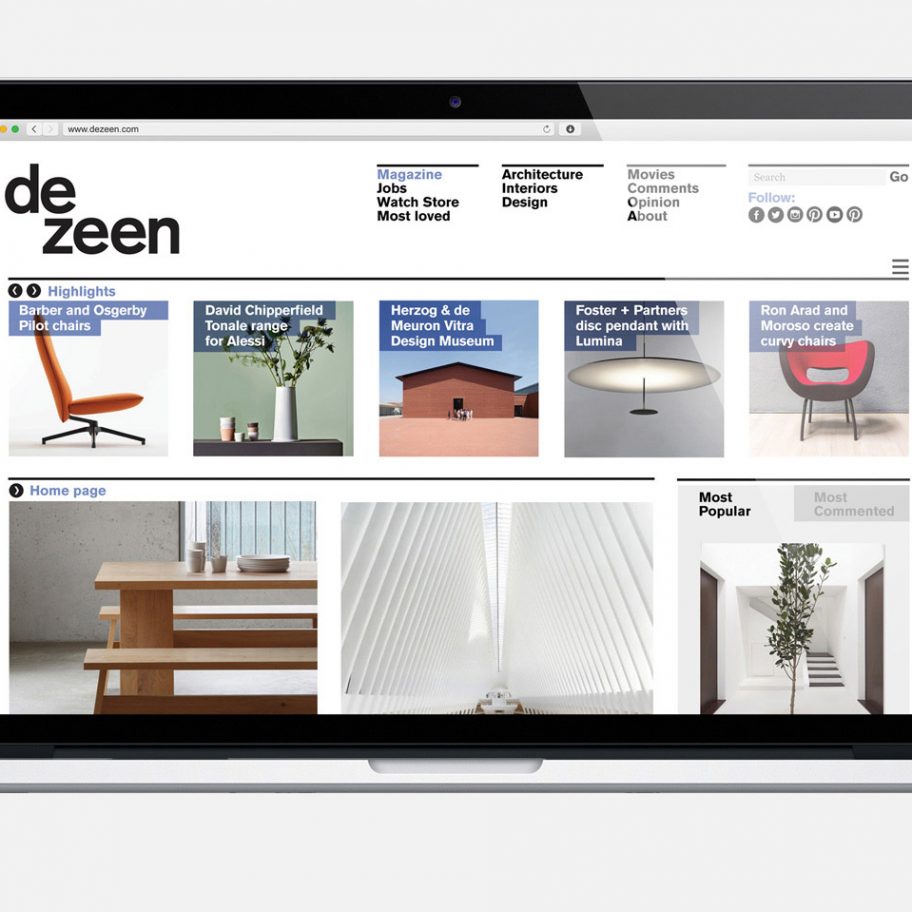 Dezeen up for seven awards for journalism, publishing and events