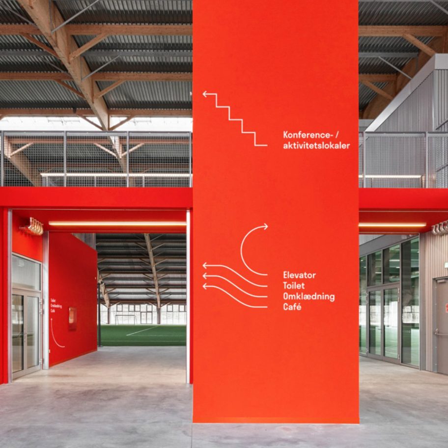 Re-public designs visual identity for restored Hafnia-Hallen sports centre