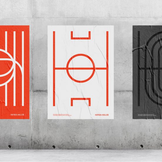 Re-public designs visual identity for restored Hafnia-Hallen sports centre