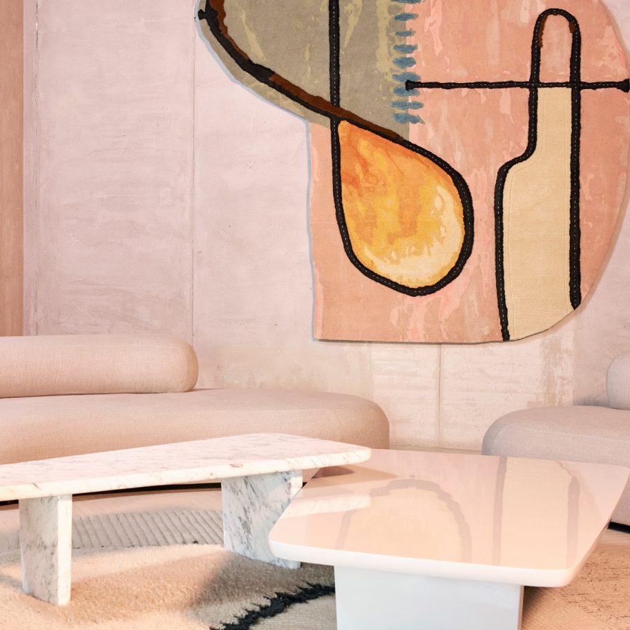 Doodles rug collection by Faye Toogood, inside Cc-tapis Milan showroom