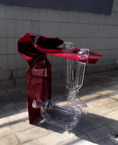 Dorian Renard blows plastic like glass for a collection that reconsiders the material's value
