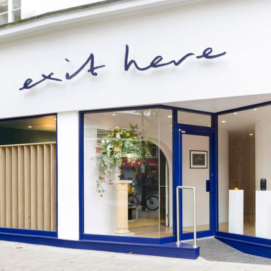 Exit Here funeral parlour, designed by Transit Studio