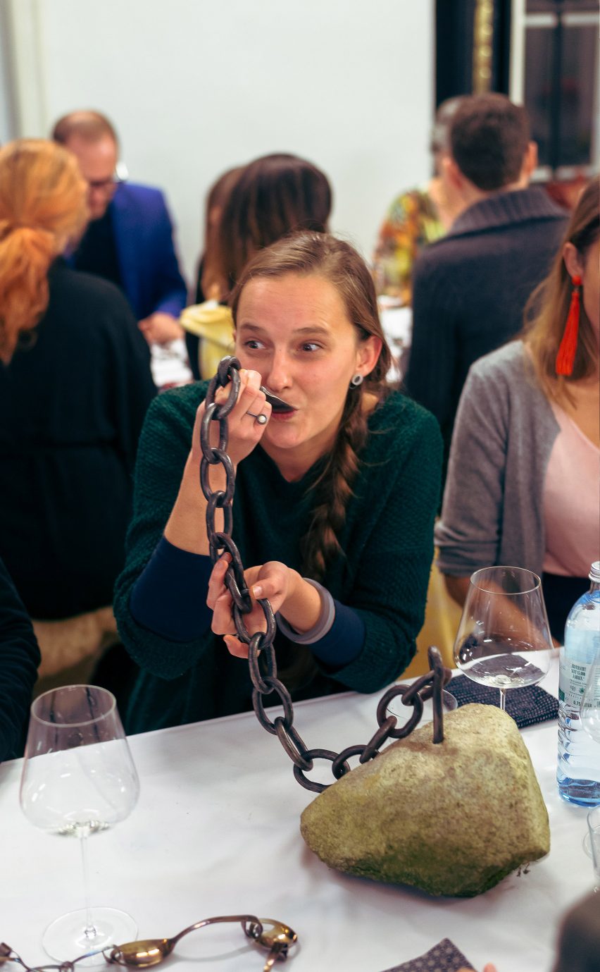 Non-traditional tableware created for Experimental Gastronomy dinner