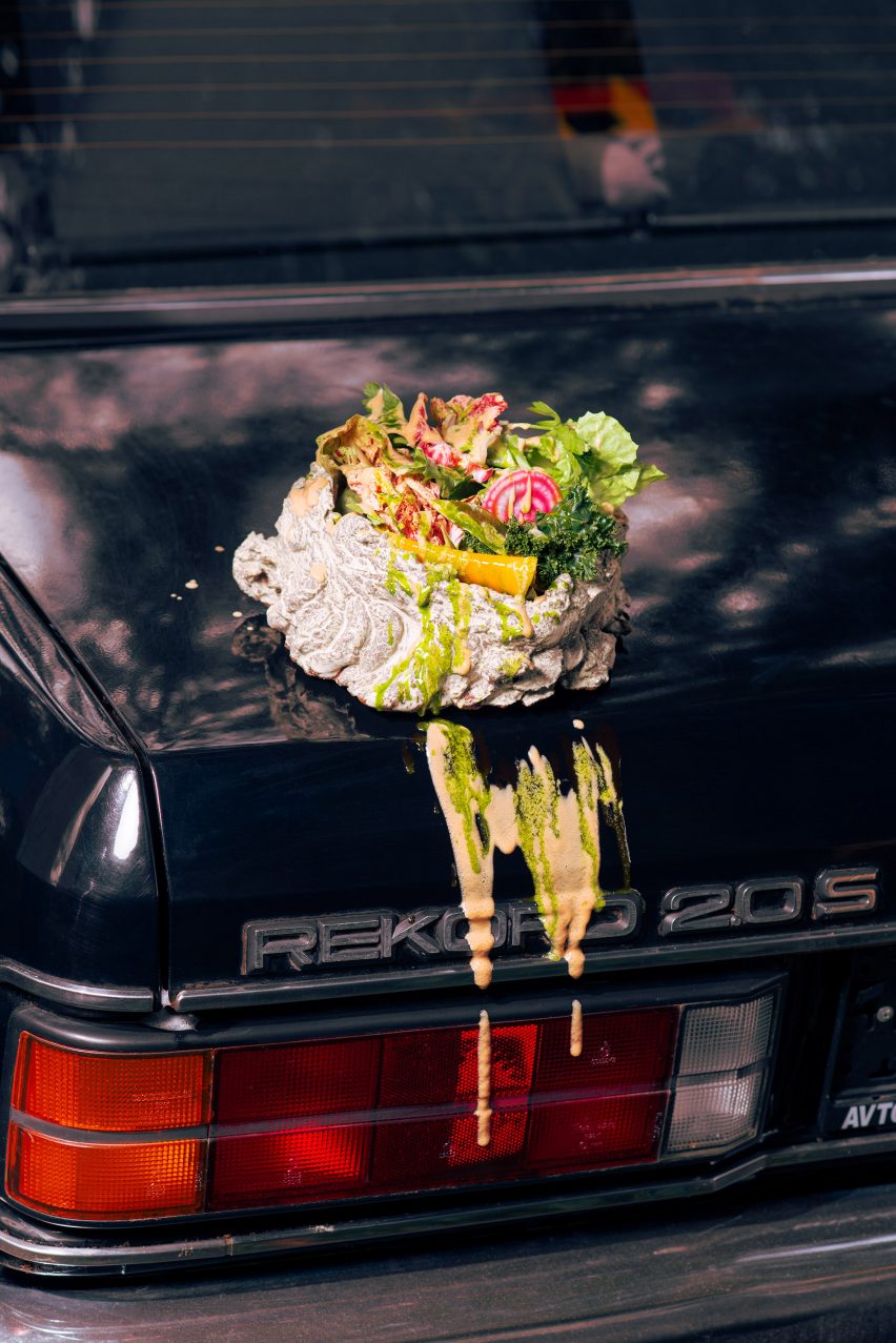 Non-traditional tableware created for Experimental Gastronomy dinner