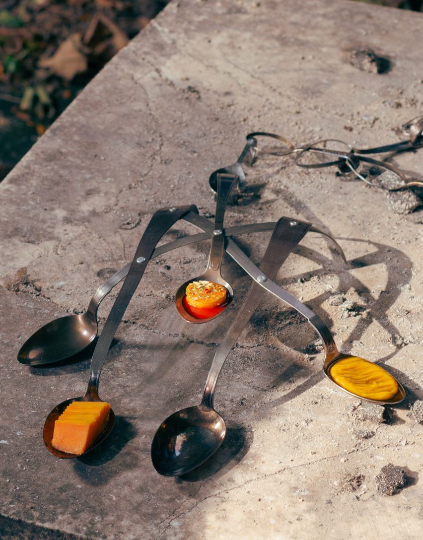 Non-traditional tableware created for Experimental Gastronomy dinner
