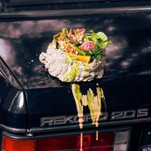 Non-traditional tableware created for Experimental Gastronomy dinner