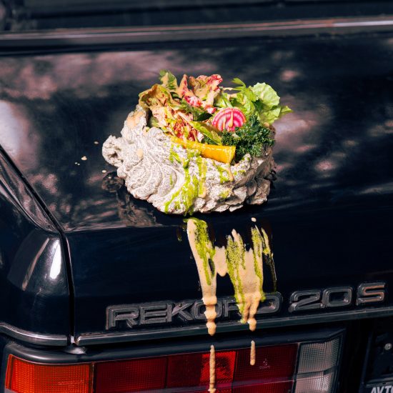 Non-traditional tableware created for Experimental Gastronomy dinner