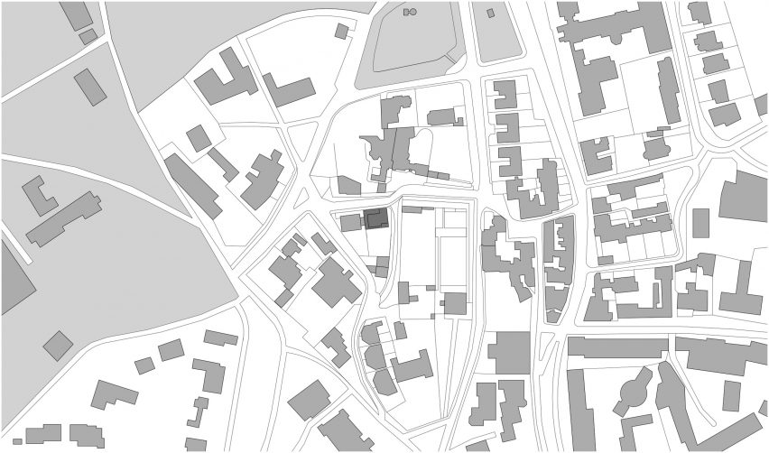 Site plan of Fleet House by Stanton Williams
