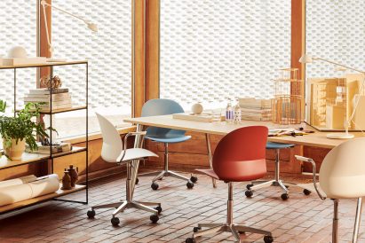 Oki Sato at Nendo designs recyclable chair for Fritz Hansen