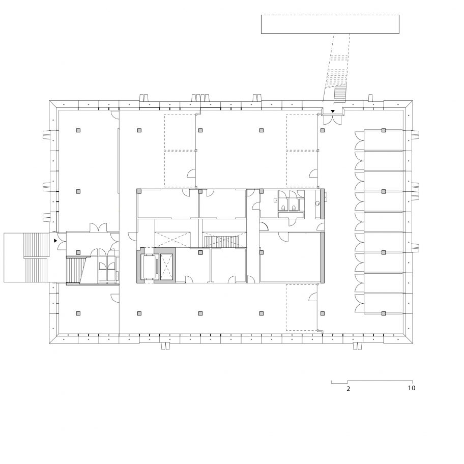 First floor plan of Gerrit Rietveld Academy by Studio Paulien Bremmer and Hootsmans Architecten