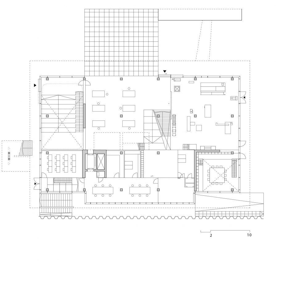 Ground floor plan of Gerrit Rietveld Academy by Studio Paulien Bremmer and Hootsmans Architecten