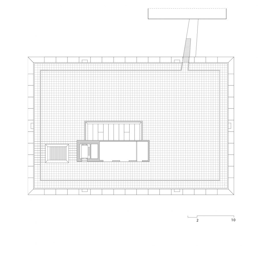 Roof plan of Gerrit Rietveld Academy by Studio Paulien Bremmer and Hootsmans Architecten