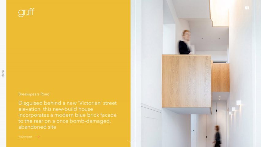 Archiboo Web Awards 2019: Gruff Architects website